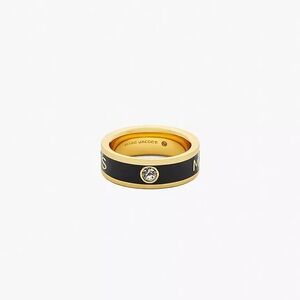 Marc Jacobs Gold and Black Enamel Ring New in Package